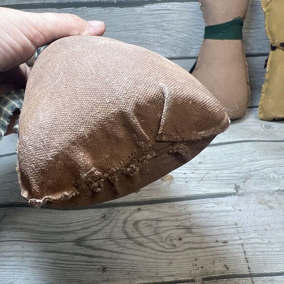 Three Primitive Halloween /Autumn Pumpkin Hand painted Fabric Cat - Picture 6 of 8